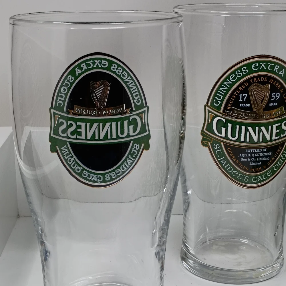 Guinness Extra Stout, Clear Pint Glass Set